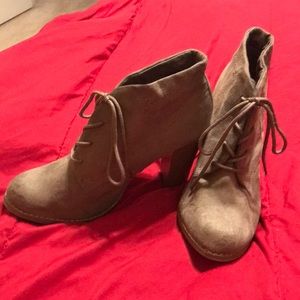 Suede Taupe Bootie “New Never Worn”